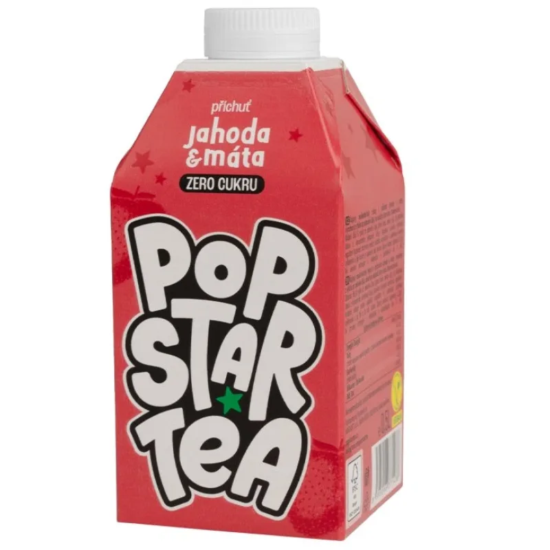 POPSTAR by Calin POPSTAR Tea ZERO Jahoda mäta 0,5l by Calin