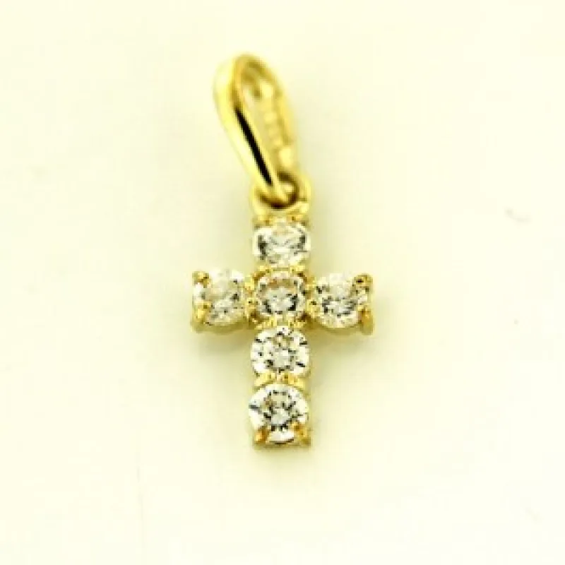 Zlatý prívesok krížik zo žltého zlata KA 8134, 0.25 g, 0.25 g