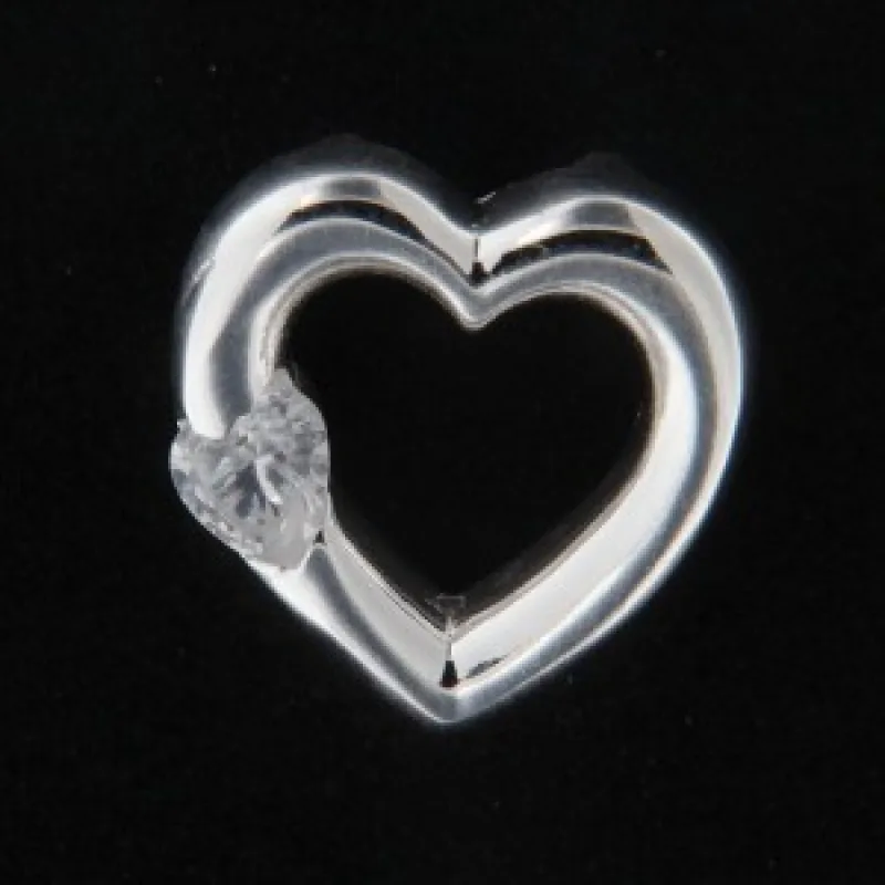 Strieborný prívesok srdce KA P110