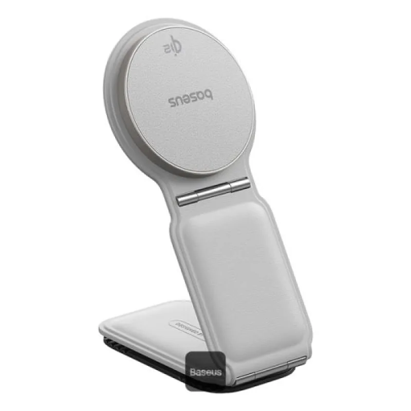 NONAME Baseus Magnetický držák do auta s bezdrátovým nabíjením PrimeTrip C02 bílý 6932172673741
