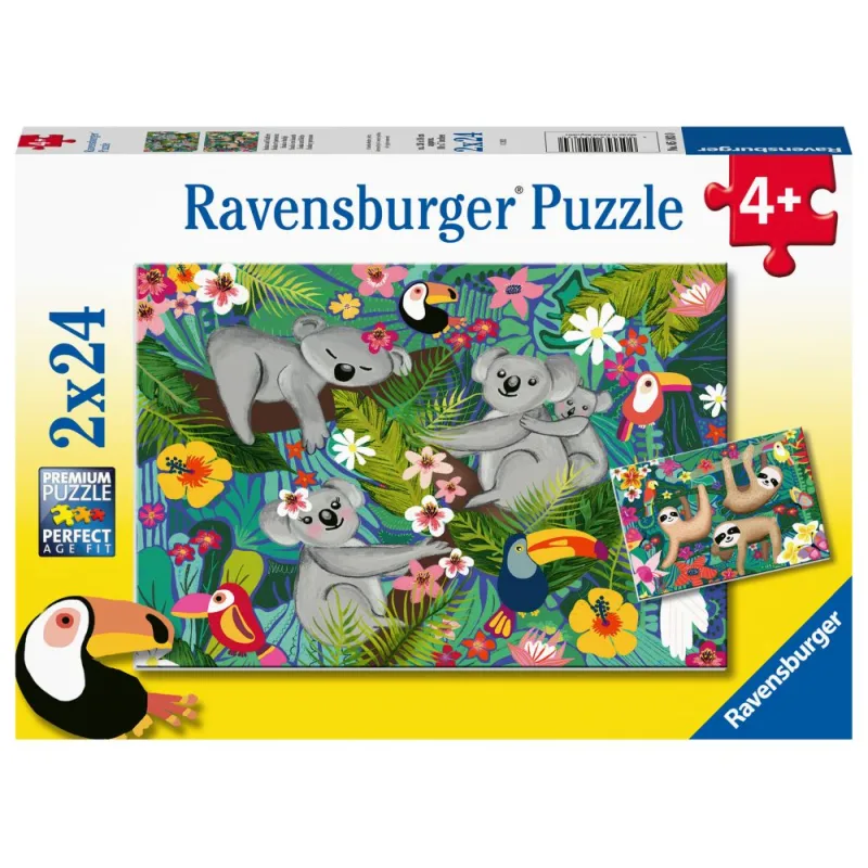Ravensburger Koaly a leňochody 2x24 kusov