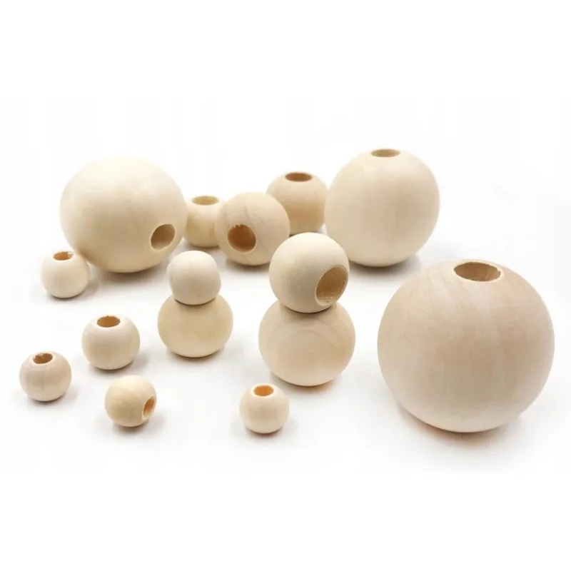 Drevená korálka Ø20 väčší prievlak - natural