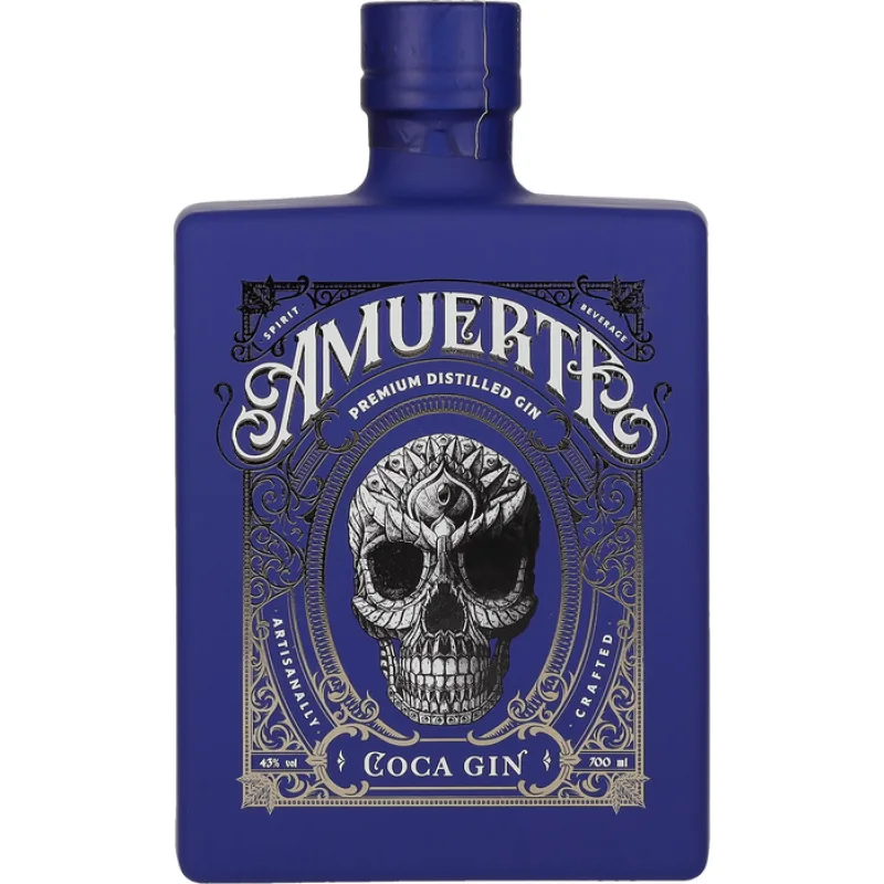 AMUERTE COCA LEAF GIN BLUE EDITION 43 % 0,7 l (čistá fľaša)