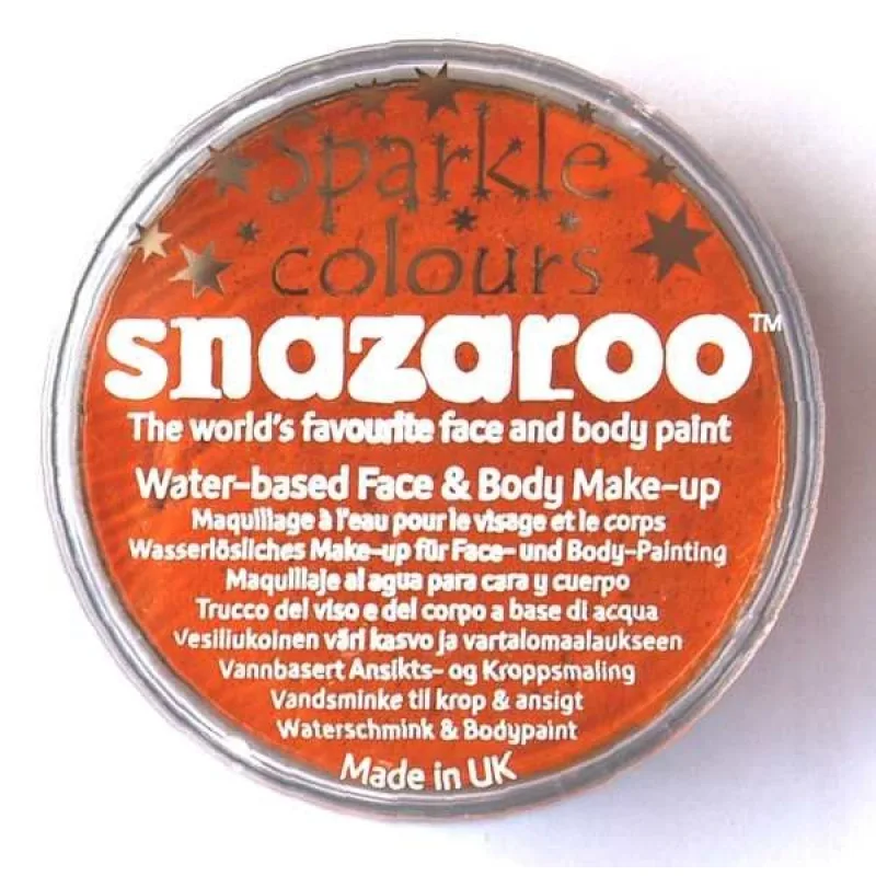 Snazaroo třpytivá barva na obličej 18 ml. - Oranžová