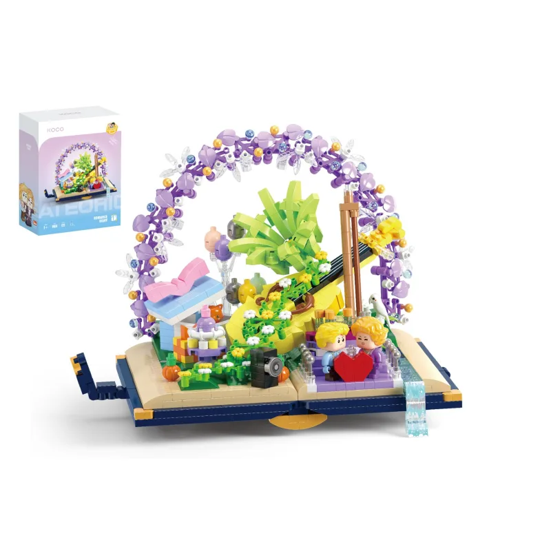 KOCO Stavebnica mini KOCO Romantika plast 1222ks v krabičke 15x20x8cm