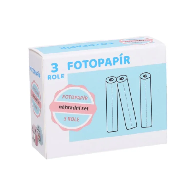 Náhradní fotopapír 3 role set pro W040036, W040037, W040078, W053025, W053026