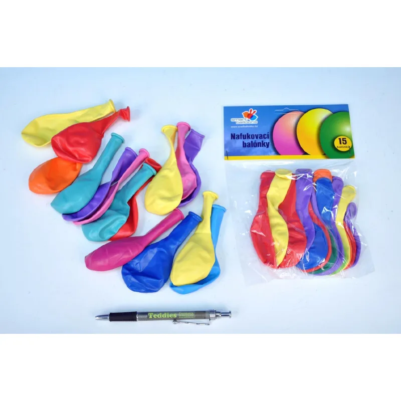 Smart Balloons Balónik nafukovací 10cm 15ks v sáčku
