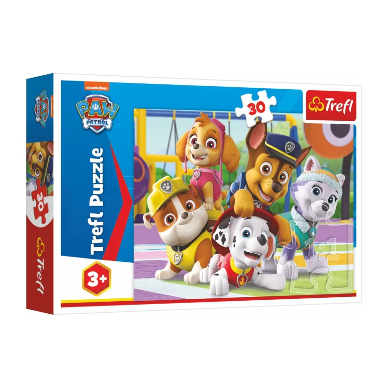 Trefl Puzzle Tlapková patrola vždy včas/Paw Patrol 27x20cm 30 dielikov v krabičke 21x14x4cm