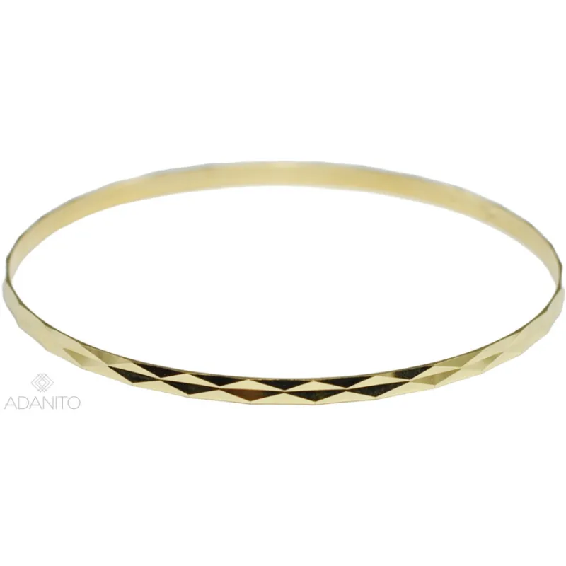 Pevný zlatý náramok ADANITO BRNK1300G, 65 mm, 2.75 g