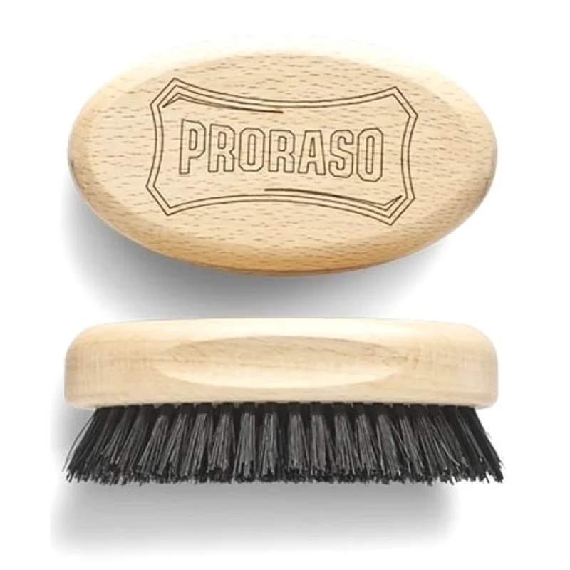 PRORASO Drevená kefa na bradu - veľký 10,7 x 6,3 cm