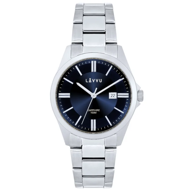 Pánske hodinky so zafírovým sklom HALLAND Blue LAVVU LWM0300