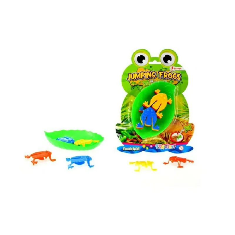 Teddies Skákajúce žaby spoločenská hra plast na karte