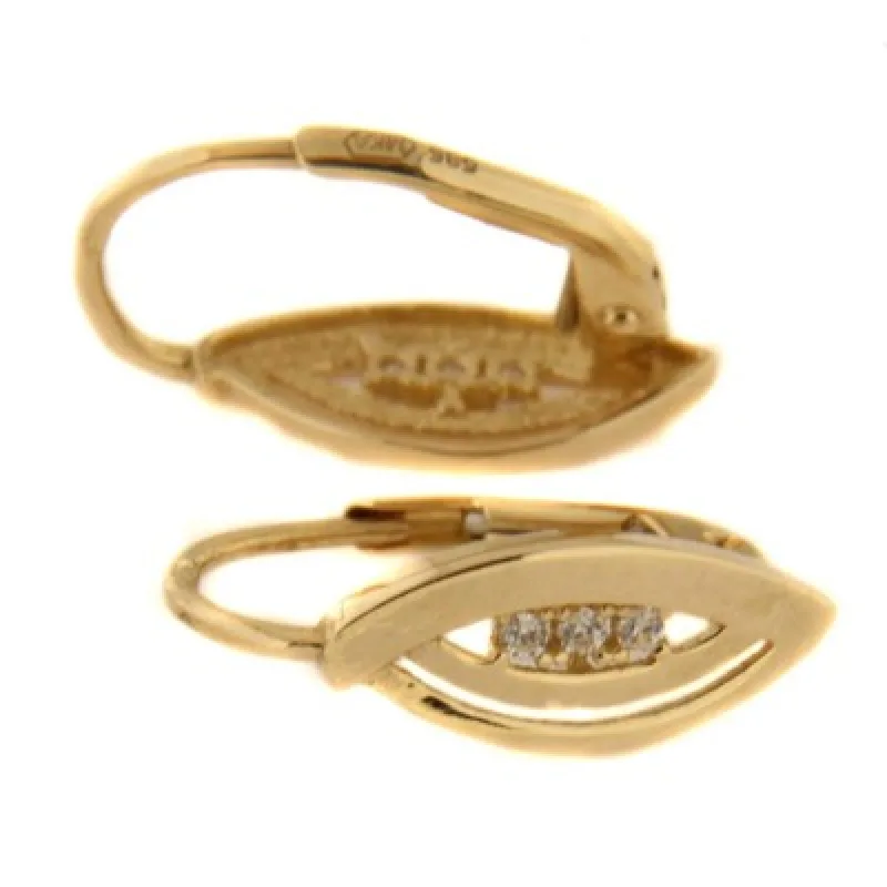 Zlaté náušnice zo žltého zlata KA ZFLWE2294, 2.2 g, 2.20 g