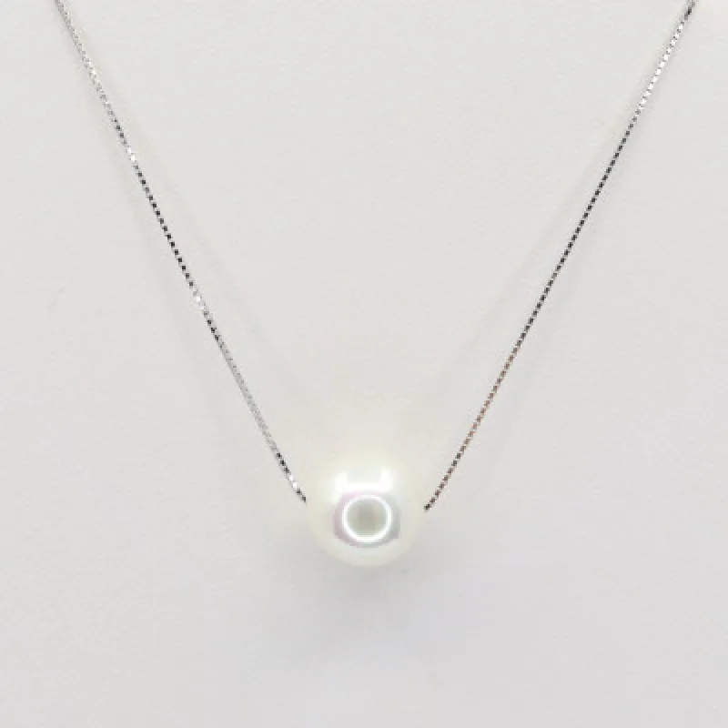 Strieborný náhrdelník s perlou KA B1925