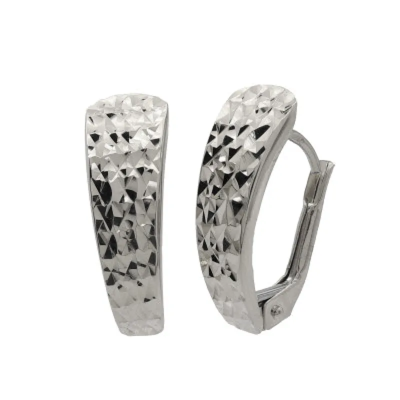 Zlaté náušnice na patent z bieleho zlata KA CTK030/13W, 1.5 g, 1.50 g