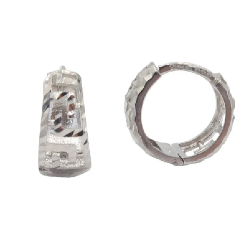 Zlaté náušnice krúžky z bieleho zlata KA PE154W, 1.9 g, 1.90 g