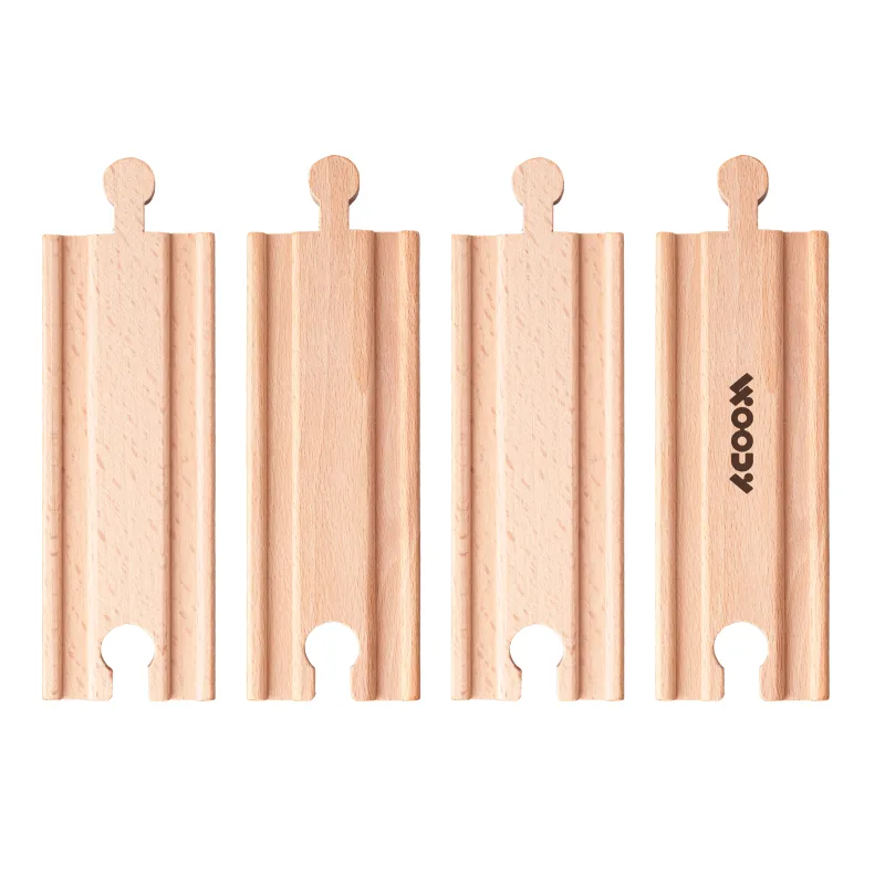 WOODY Príslušenstvo k dráhe - rovné koľaje krátke 4ks