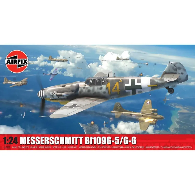 Airfix Classic Kit letadlo A17003 - Messerschmitt Bf109G-5/G-6 (1:24)