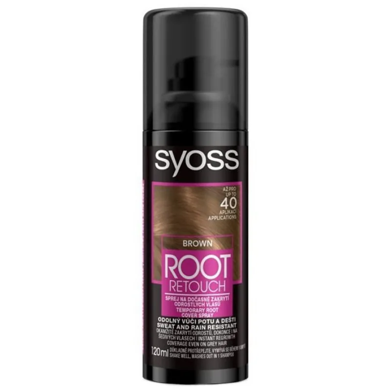 SYOSS Root Retouch BROWN 120ml - tónovacia farba na odrasty v spreji - hnedá