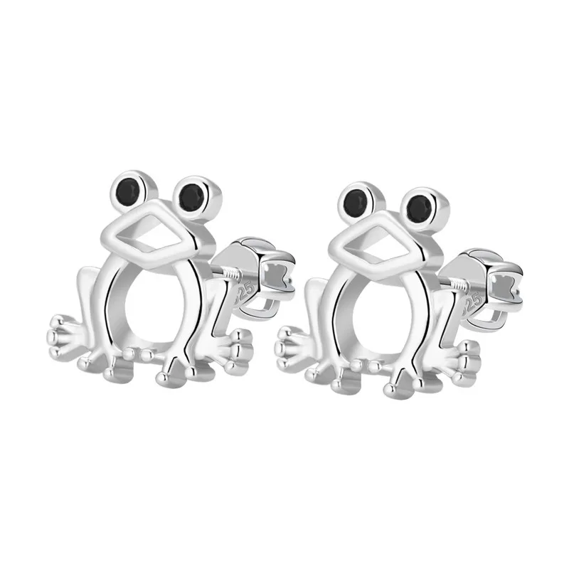 Strieborné náušnice žaba ADANITO SLES1862