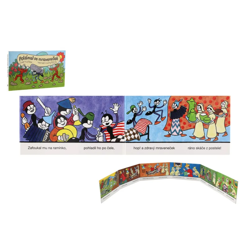 Albatros Knižka leporelo SK text - Polámal sa mravček 16x9cm 24m+
