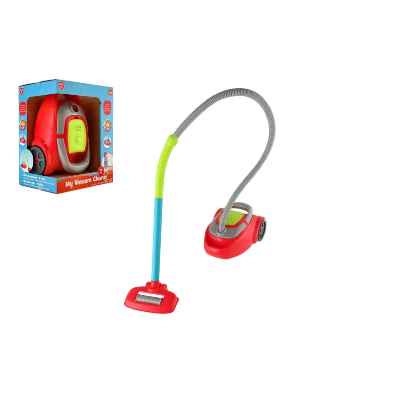 Teddies Vysávač plast 18x25cm na batérie so zvukom v krabici 29x17x23cm 24m+