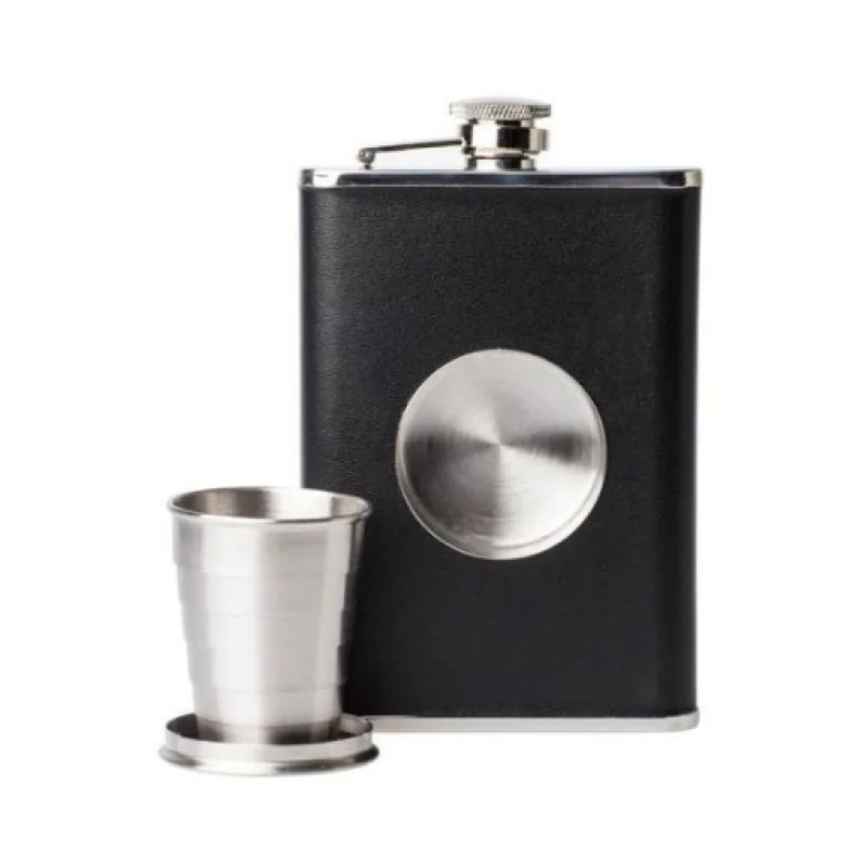 Placatka velká s kovovým panákem 240ml