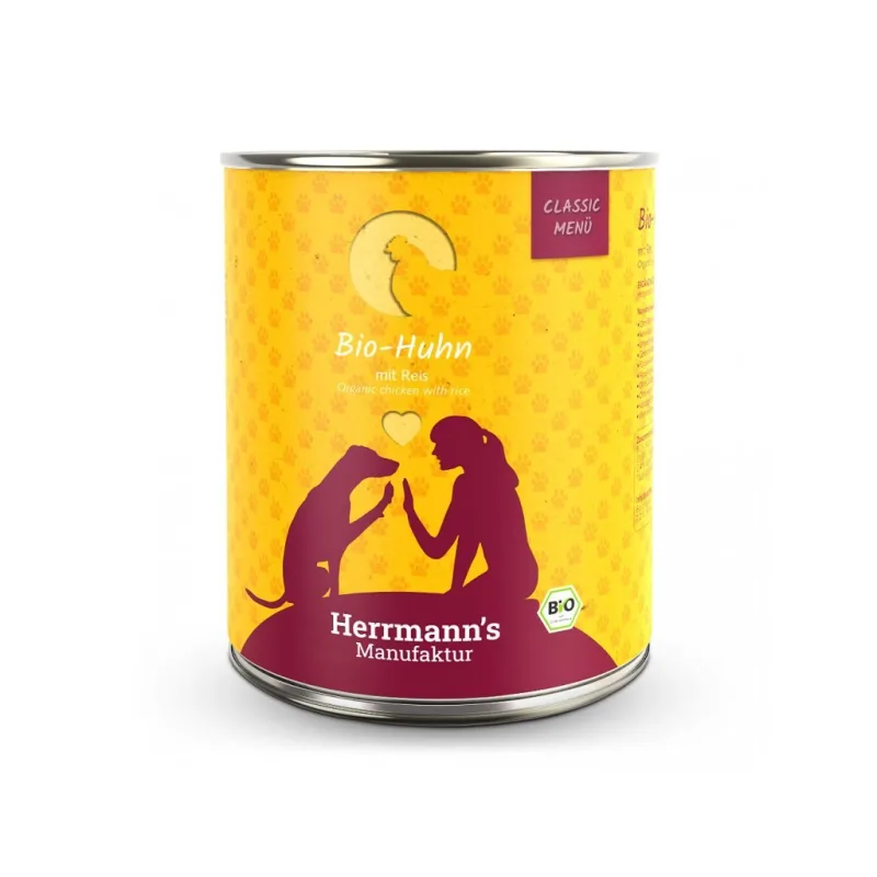 Herrmanns BIO Kuracie mäso s ryžou, konzerva 12x 800 g