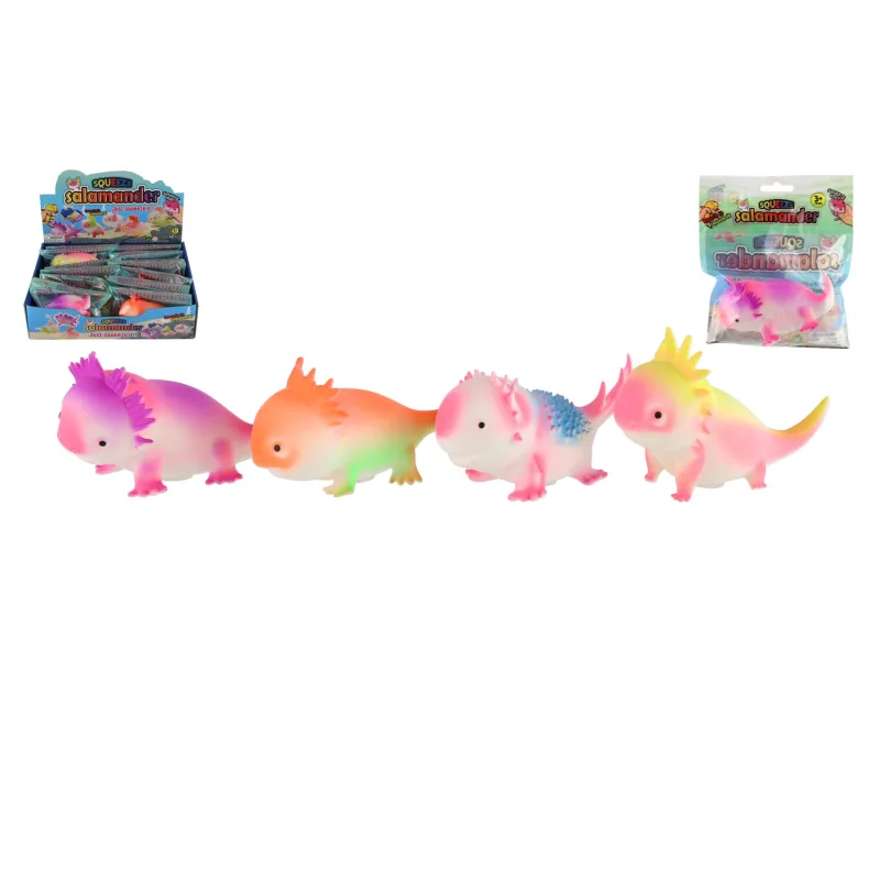 Teddies Mlok antistresový mačkací silikón 12x6cm, rôzne druhy