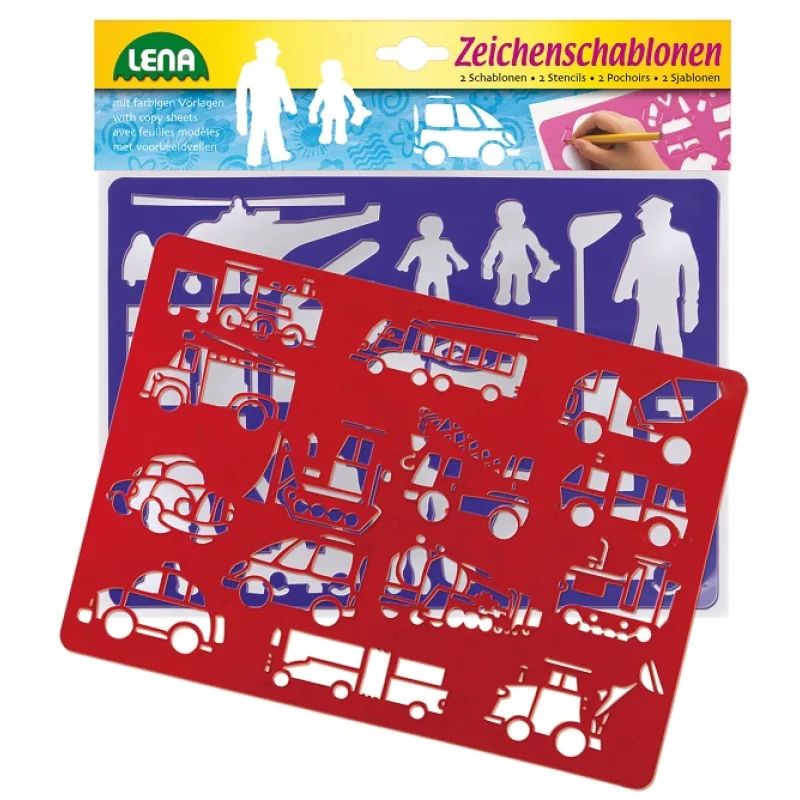 Lena Kresliace šablóny - dopravné prostriedky