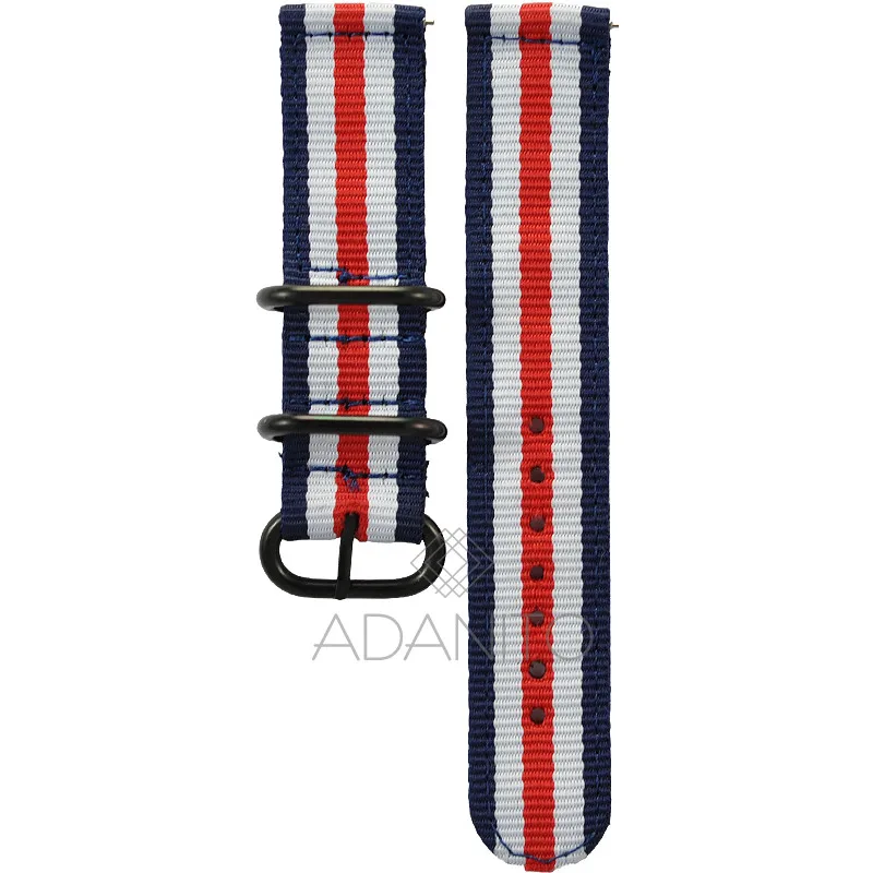 Nylonový remienok na hodinky 20 mm trikolóra ADANITO 109AR90B20