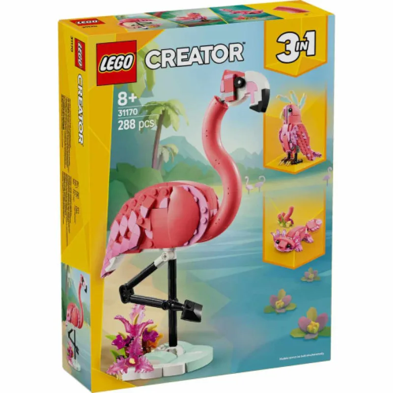 Lego Creator 3v1 31170 Divoká zvířata, Růžový plameňák