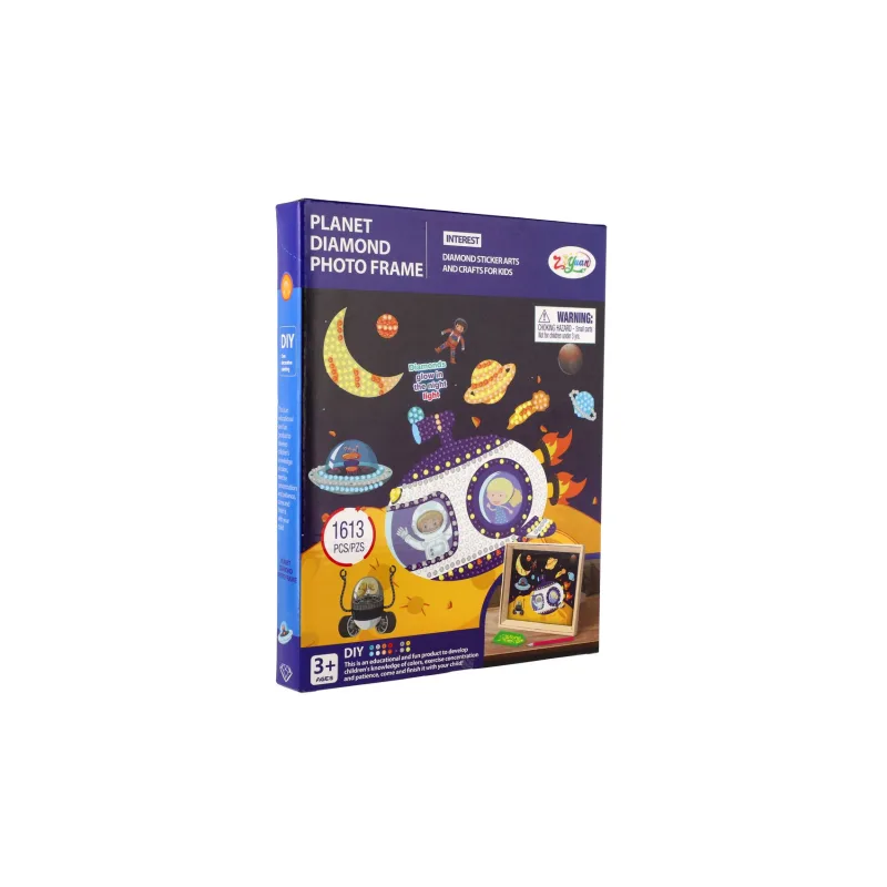 Teddies Kreatívna sada diamantové maľovanie Vesmír s nalepovacími diamantmi v krabici 21x27x3cm