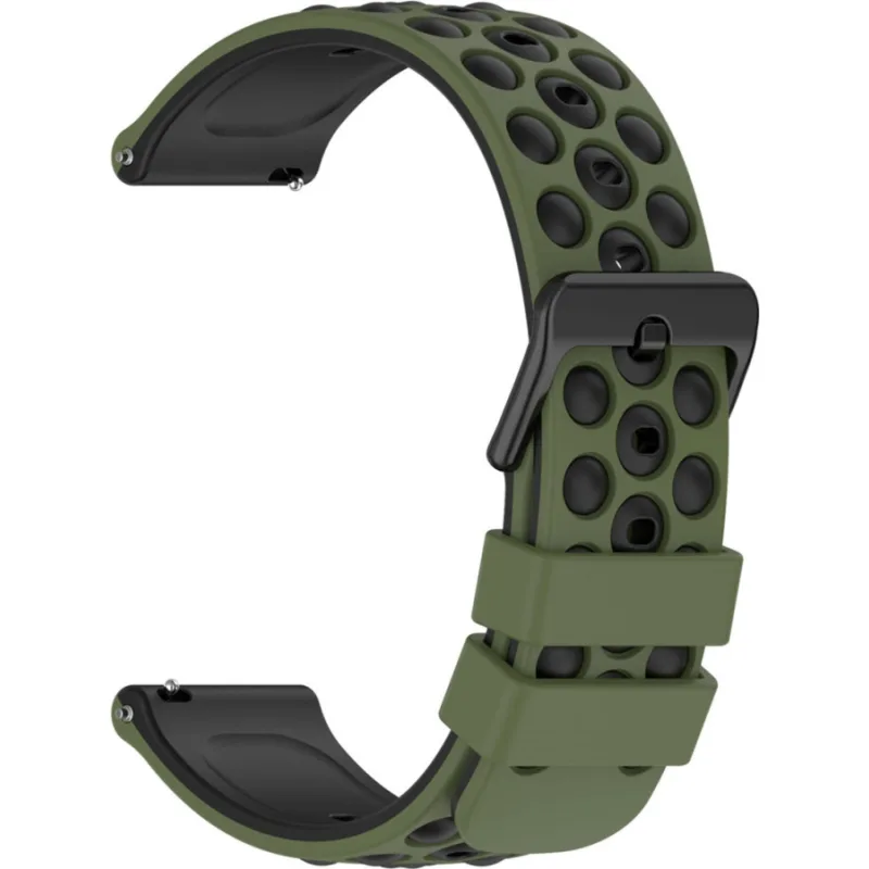 Silikónový remienok na hodinky 22 mm zelený DILOY SBR43.27.22