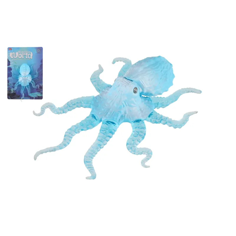 Teddies Chobotnica antistresová pevné telo plast/silikón 15x19cm 4 farby