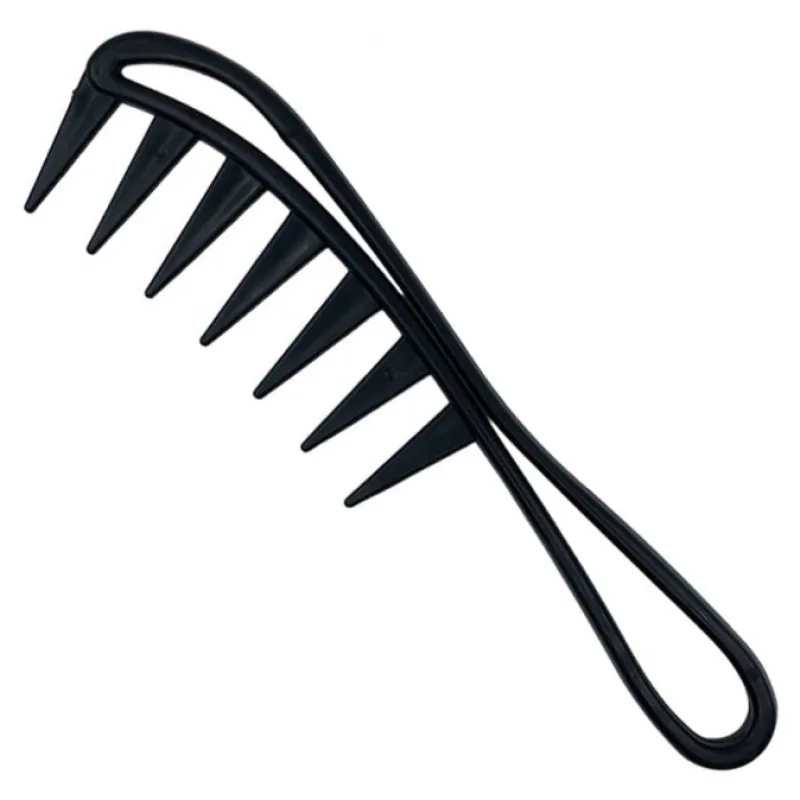 BARBER BARBERCO Wide Tooth Comb Black - hrebeň so širokými zubami na rozčesávanie hustých vlasov