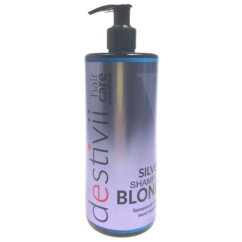 VIKI - VELLIE DESTIVII Hair Care Silver Shampoo 500ml - Šampón pre blond vlasy, neutralizuje žltý odtieň