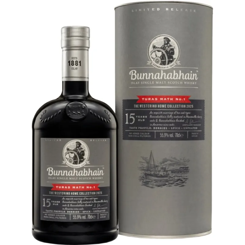 Bunnahabhain Turas Math No.1 15y 55,9% 0,7 l (tuba)