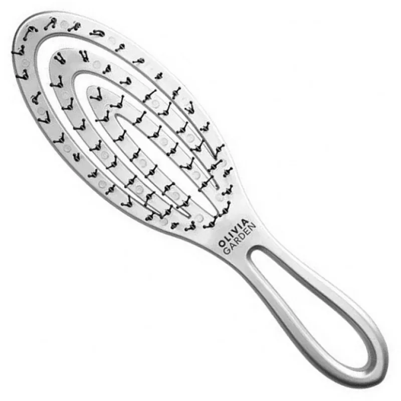 OLIVIA GARDEN Holiday Hit Silver - rozčesávacia kefa vlasy - strieborná