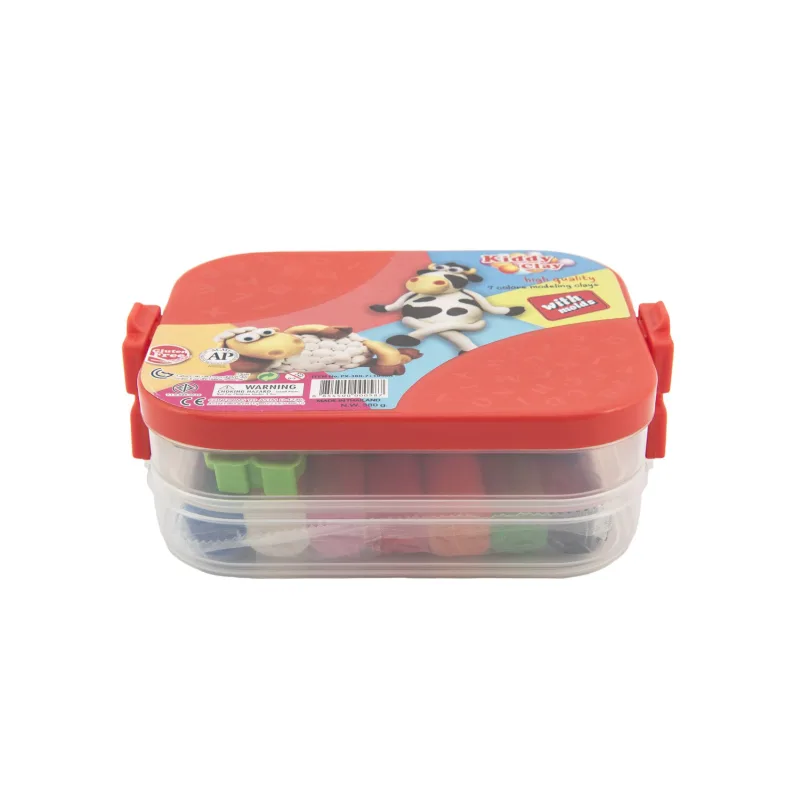 Teddies Modelína/Plastelína NARA 7ks modelín 10ks vykrajovačiek s doplnkami v plastovom boxe 17x13x6cm