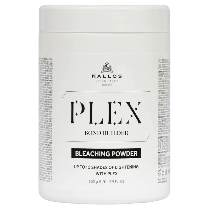 KALLOS Plex Bond Builder Bleaching Powder 500g - melír s Plexom na zosvetlenie až o 10 odtieňov