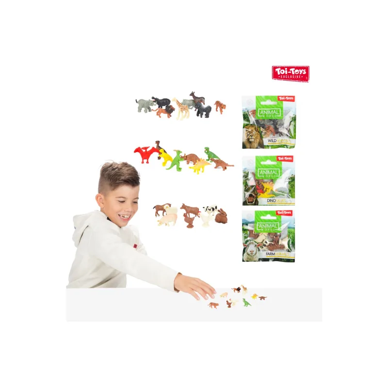 Teddies Zvieratko mini plast 2-3cm 3 druhy v sáčku