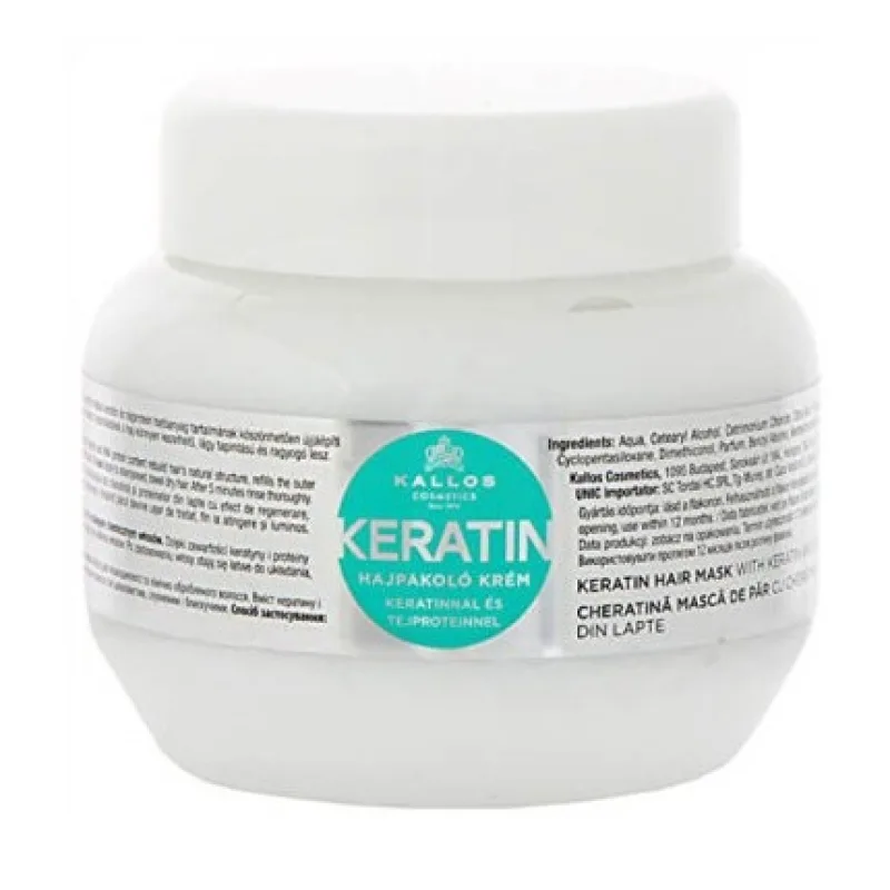 KALLOS KJMN Keratin Hair Mask 275ml - hydratačná keratínová maska na suché vlasy