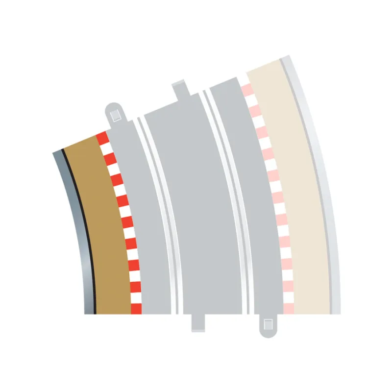 Scalextric Rozšírenie trate SCALEXTRIC C8282 - Border, Kerb & Barrier - Curve - R4 - 22.5DEG Inner