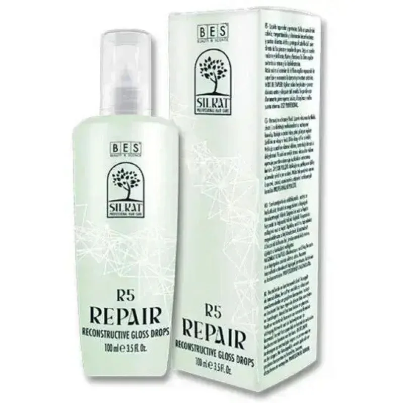 BES Silkat R5 Reconstructive Gloss Drops 100ml - opravný olej na rozdvojené končeky