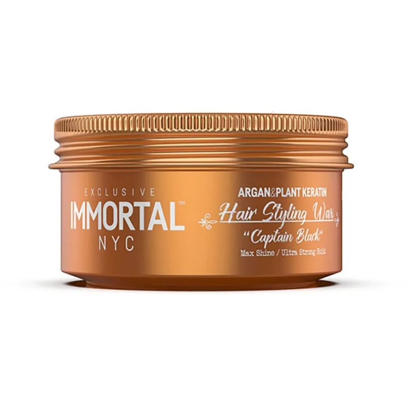 Vosk na vlasy IMMORTAL NYC Captain Black Hair wax Argan & keratín komplex 150 ml
