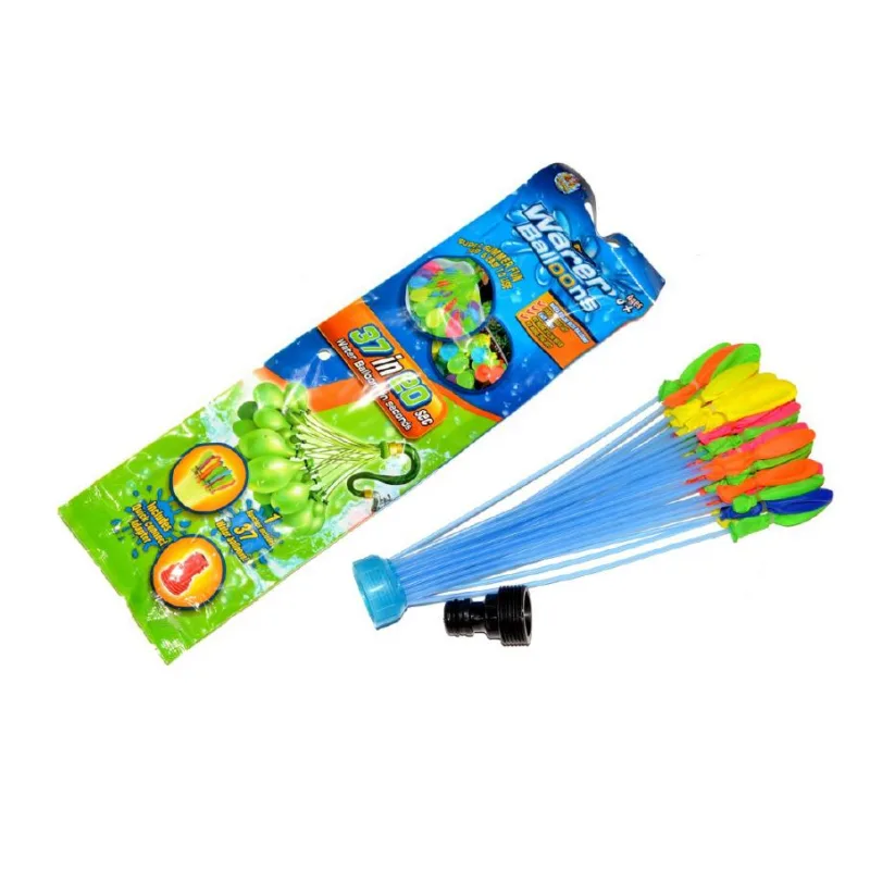 Wiky Vodné bomby sada pre vodné bitku 37ks s nástavcom na kohútik 10x30cm v sáčku