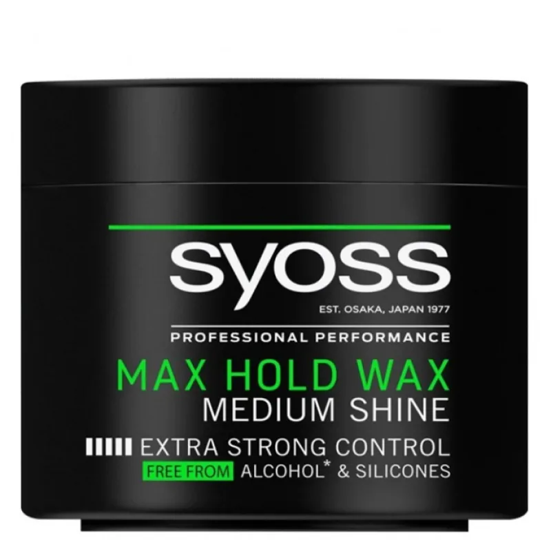 SYOSS Professional MAX HOLD Wax 150ml - extra silný vosk na vlasy s leskom