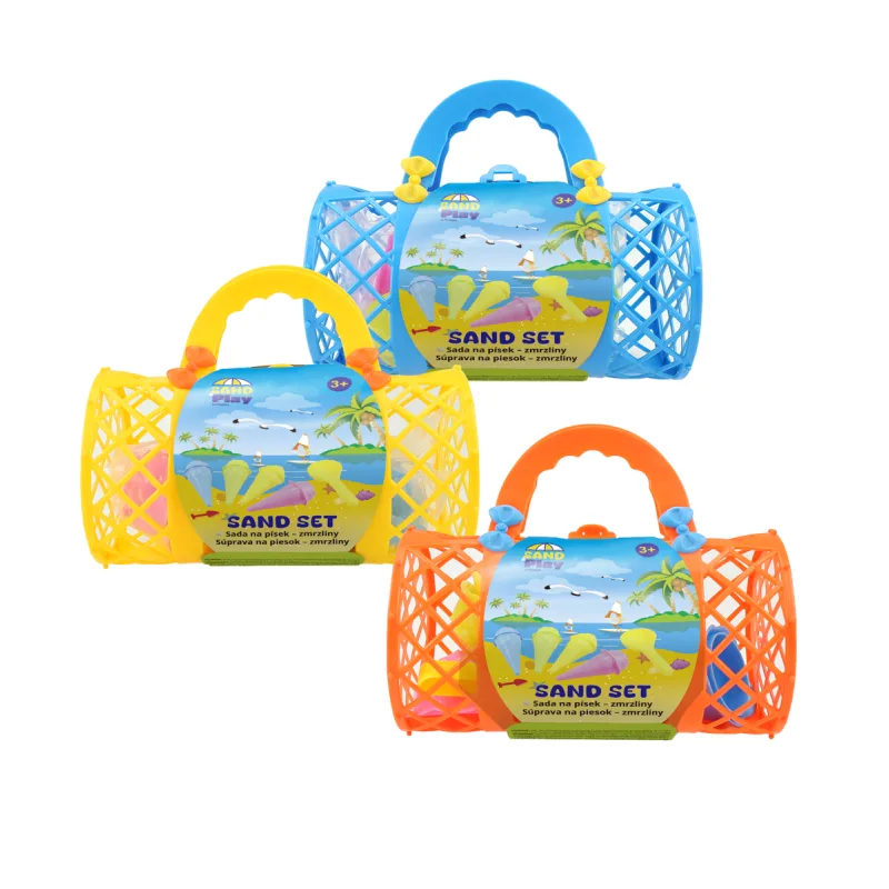 Plastica Hračky na piesok - Sada báboviek v retro taške, 9 ks