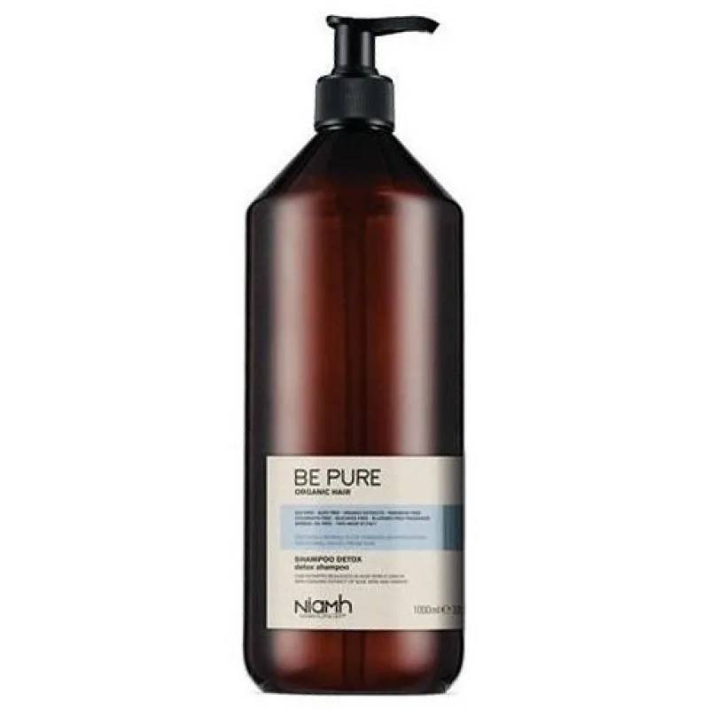 NIAMH Be Pure Detox Shampoo 1000ml - detoxikačný šampón na mastné vlasy bez objemu